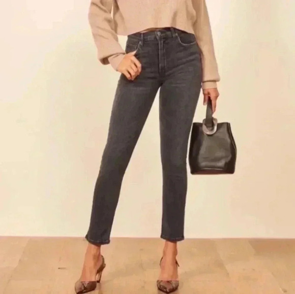 Reformation High & Skinny Crop in Avalon Wash - Picture 2 of 12